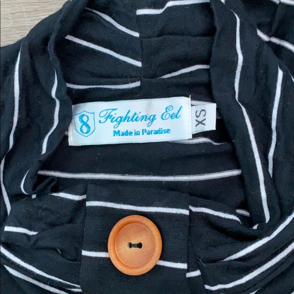 ❤️ Fighting Eel Striped Cowl Neck Swing Dress Size XS - Picture 3 of 4